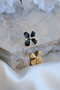 Heliophilia Silver Pendientes de Latón Dorados con Circonio